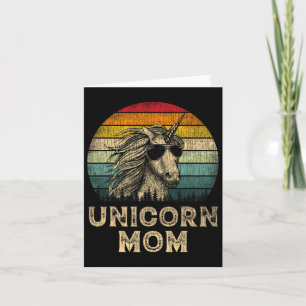 Carte Maman licorne vintage amateurs de licorne maman fe
