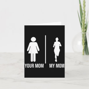 Carte Maman maman courant drôle fête des mères jogging m