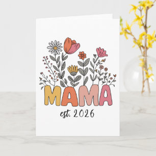 Carte Maman Maman Est 2026 Grossesse Florale Personnalis