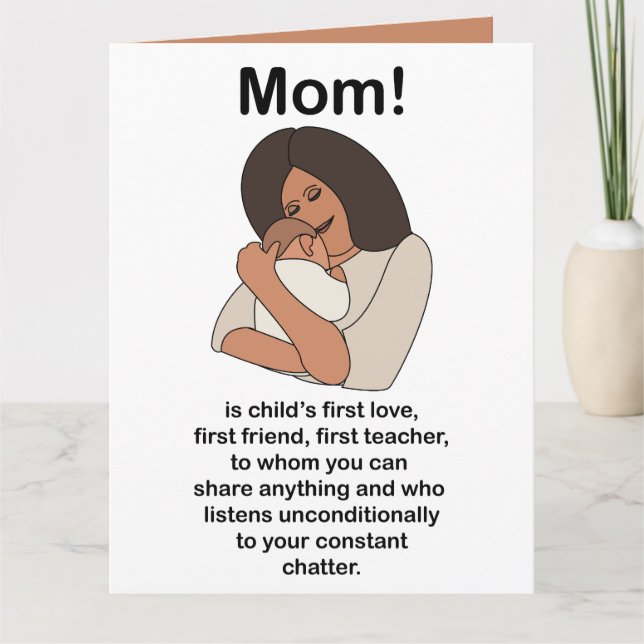 Carte Maman Maman Mère Citation Anniversaire (Devant)