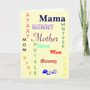 Carte Maman, maman, mère, maman