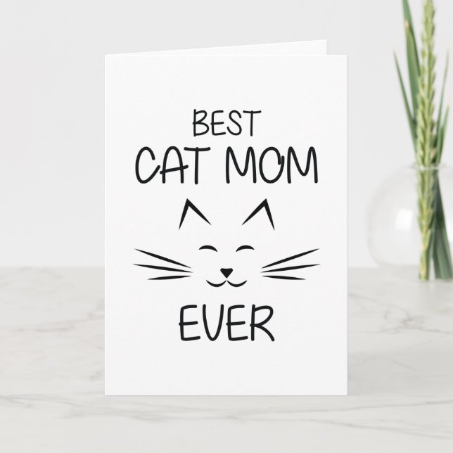 Carte Maman - Meilleure maman de chat de tous les temps (Devant)