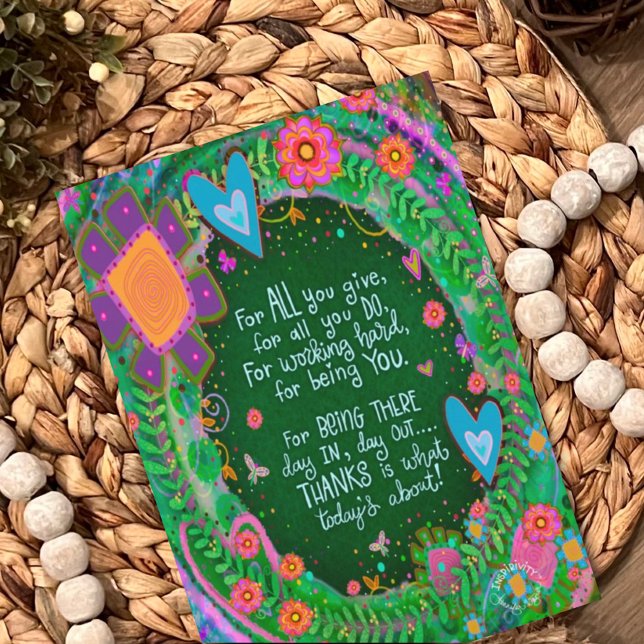 Carte Maman Merci Cite Joli Floral (Créateur téléchargé)