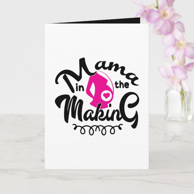 Carte Maman mignonne faisant une annonce de message supp (Orchidée)
