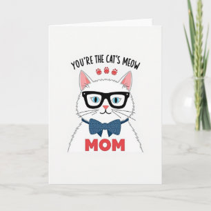 Carte Maman Minou à Points
