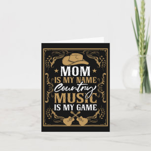 Carte Maman Musique Country Guitare Ligne Danser