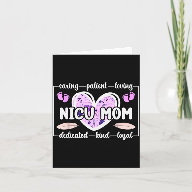 Carte Maman Nicu De Bébé Prématuré Micro Nicu Guerrier D (Devant)