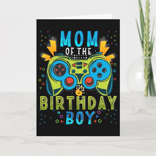 Carte Maman Of Anniversaire Jeu Vidéo Garçon Corresponda (Devant)