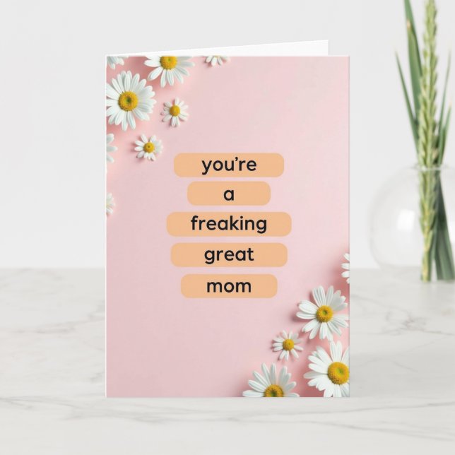 Carte maman orange arrondie (Devant)
