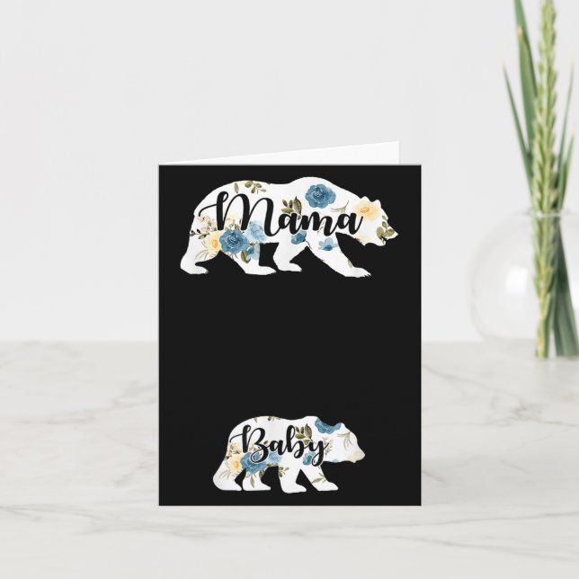Carte Maman Ours Bébé Ours Grossesse Enceinte Maman Mère (Devant)