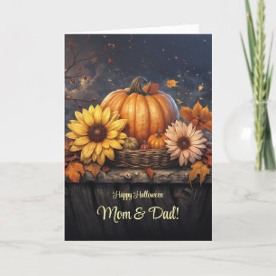 Carte Maman Papa Mère Père Parents heureux Halloween