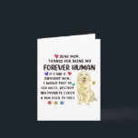 Carte Maman pour toujours humaine crème Retriever Mother<br><div class="desc">Maman pour toujours humaine Crème Golden Retriever Fête des mères</div>