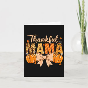 Carte Maman reconnaissante Citrouille Automne Coquette N