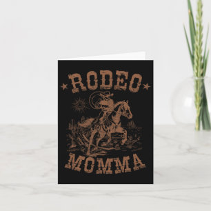 Carte Maman Rodéo Cow-boy Occidental Famille Tenue de Mè