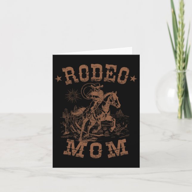 Carte Maman Rodéo Maman Cowboy Occidental Famille Tshirt (Devant)
