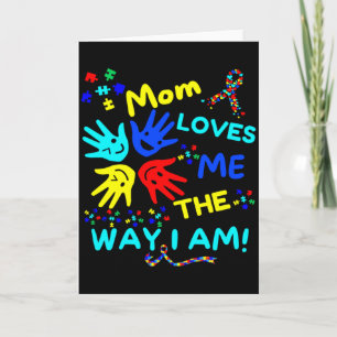 Carte Maman sensibilisée à l'autisme M'aime comme je sui