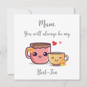 Carte Maman sera toujours mon meilleur-thé Punition dr