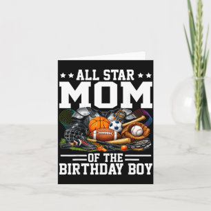 Carte Maman Star Du Garçon D'anniversaire Baseball Footb