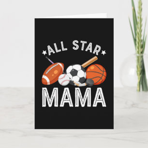 Carte Maman Star du garçon d'anniversaire Sketll Footbal