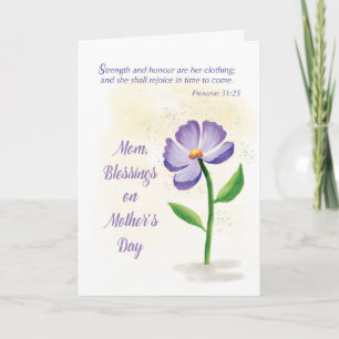 Carte Maman sur la fête des mères bénir les fleurs de vi