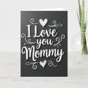 Carte Maman Tableau Noir Amour