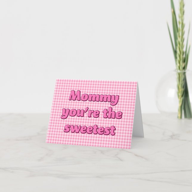 Carte Maman tu es le beignet rose le plus doux (Devant)