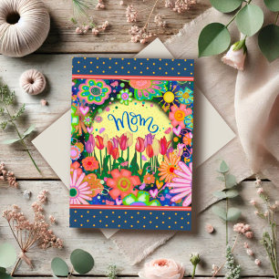 Carte Maman Tulips Plutôt unique Joyeuse fête des mères