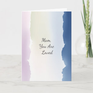 Carte Maman vous êtes aimé Bloc de couleurs pastel