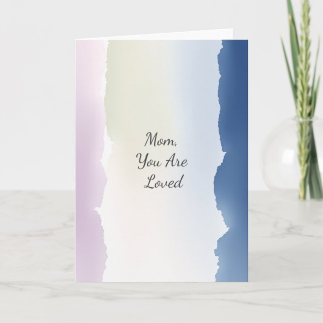 Carte Maman vous êtes aimé Bloc de couleurs pastel (Devant)