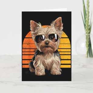 Carte Maman yorkie cool papa cadeau vintage propriétaire