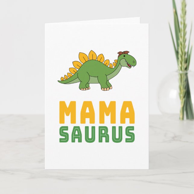 Carte Mamasaurus Dinosaur Stegosaurus Fête des mères (Devant)
