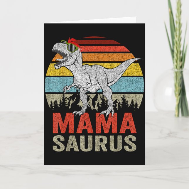 Carte Mamasaurus Dinosaure Maman Saurus T Rex Drôle Fami (Devant)