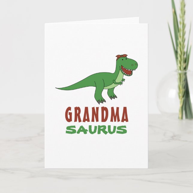 Carte Mamasaurus Dinosaure T-Rex Dino Mémé Grand-parent (Devant)