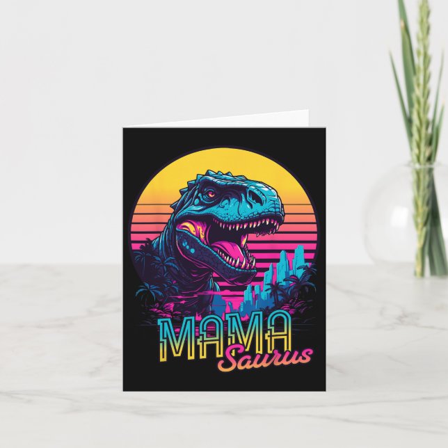 Carte Mamasaurus Drôle Dinosaure Maman Saurus Trex Maman (Devant)