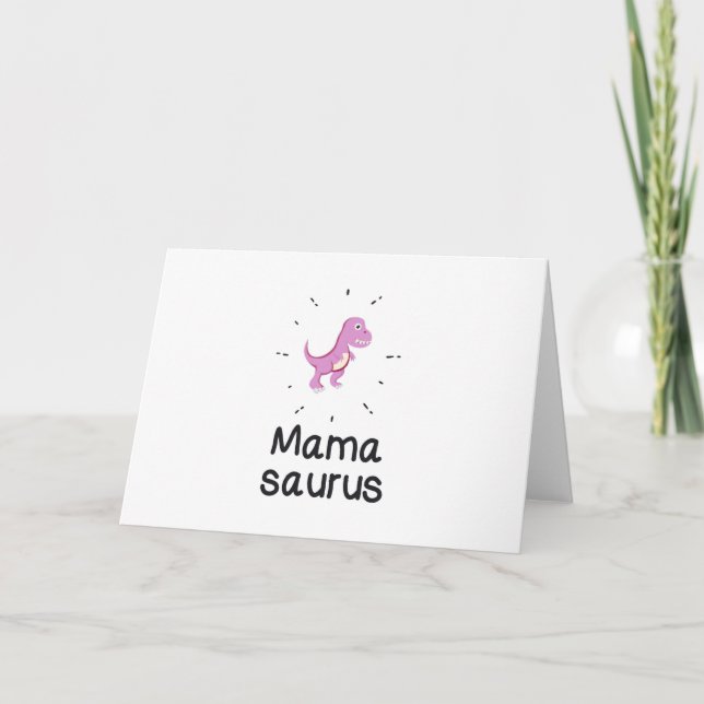 Carte Mamasaurus T-Rex Dinosaur Maman Fête des Mères Drô (Devant)