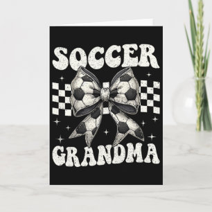 Carte Mamie de football Coquette drôle Bow Mamie de foot