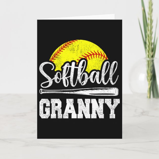 Carte Mamie de softball Joueuse de softball Jour de jeu  (Devant)