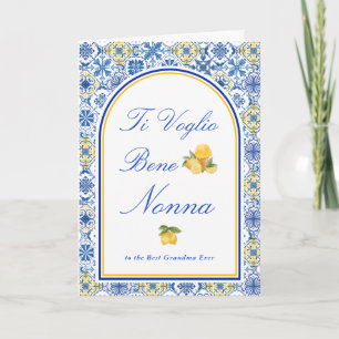 Carte Mamie italienne Je t'aime Nonna Fête des mères