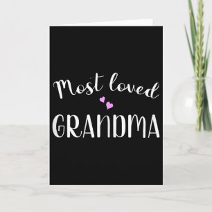 Carte Mamie la plus aimée coeurs mignons