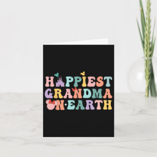Carte Mamie la plus heureuse sur terre Groovy