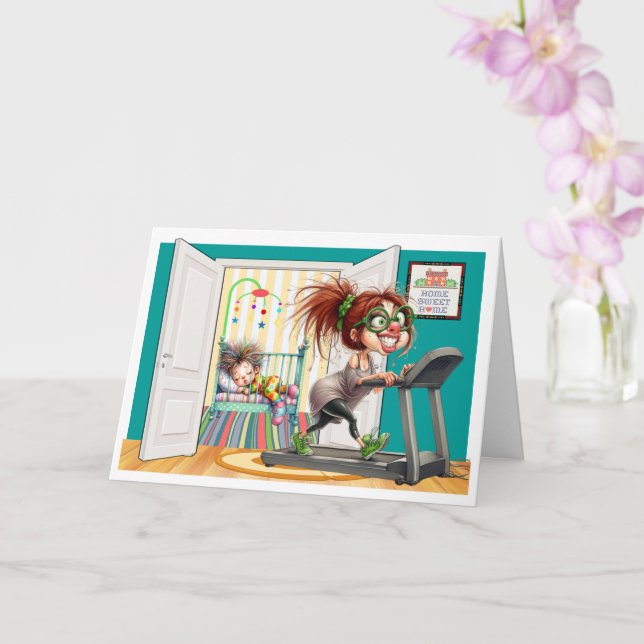 Carte Mamie ou Maman Fitness (Orchidée)