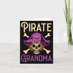 Carte Mamie pirate homme grand-mère grand-mère pirate