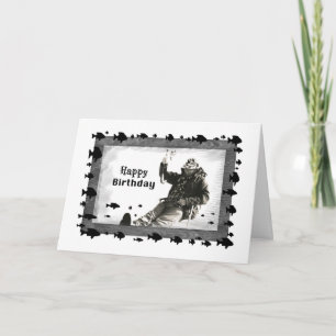 Carte Man Ice Fishing, Anniversaire, Papa