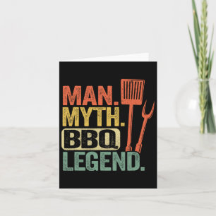 Carte Man Myth Barbecue Légende Barbecue Grilling Papa G