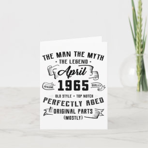 Carte Man Myth Legend Avril 1965 60e anniversaire Tee 60
