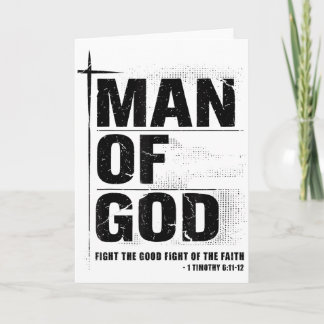 Carte Man Of God Christian Dad Bible Verse Timothy 6 11 