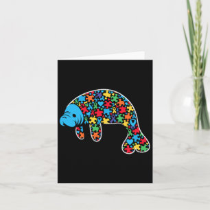 Carte Manatee Puzzle Sensibilisation sur l'autisme Autis