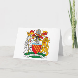 Carte Manchester Coat of Arms Greeting Card