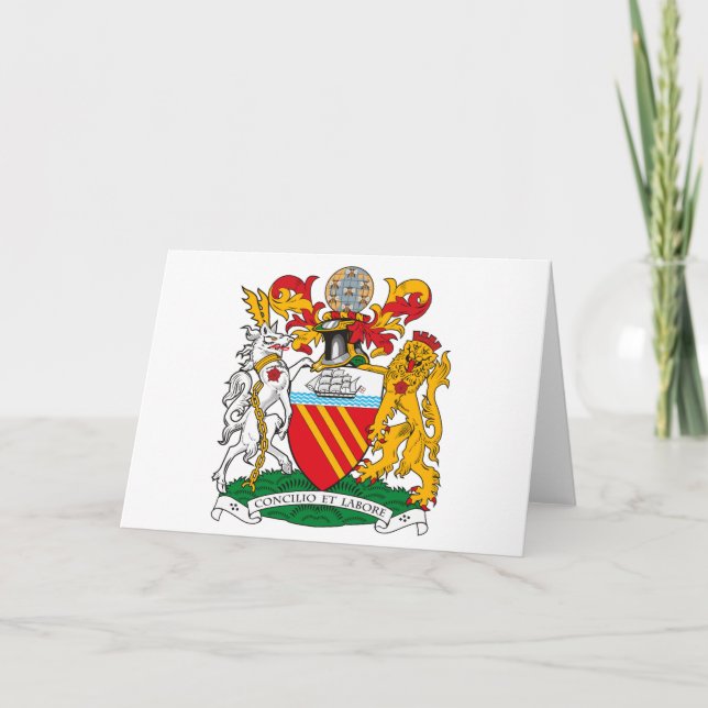 Carte Manchester Coat of Arms Greeting Card (Devant)