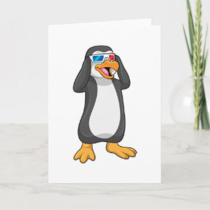 Carte Manchot avec des lunettes